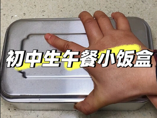 صندوق غداء طلاب الإعدادية: أرز مع هريس البطاطس، صدر دجاج مقلي وفخذ بط مطهو بالصلصة الحلوة والمرة، إس