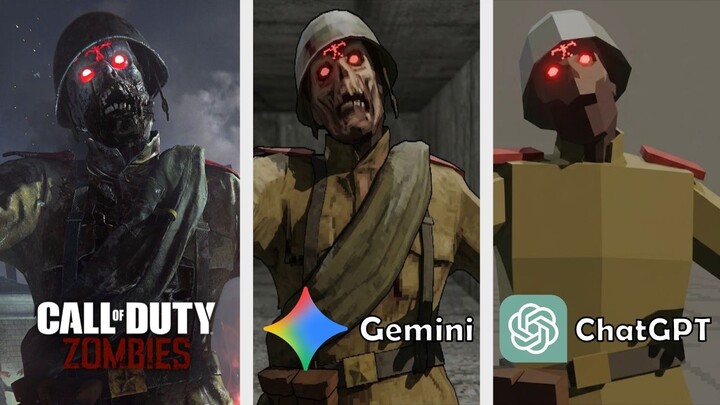 La IA Intenta Recrear CALL OF DUTY ZOMBIES : ChatGPT VS Gemini