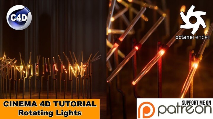 Rotating Lights (Cinema 4D Tutorial)