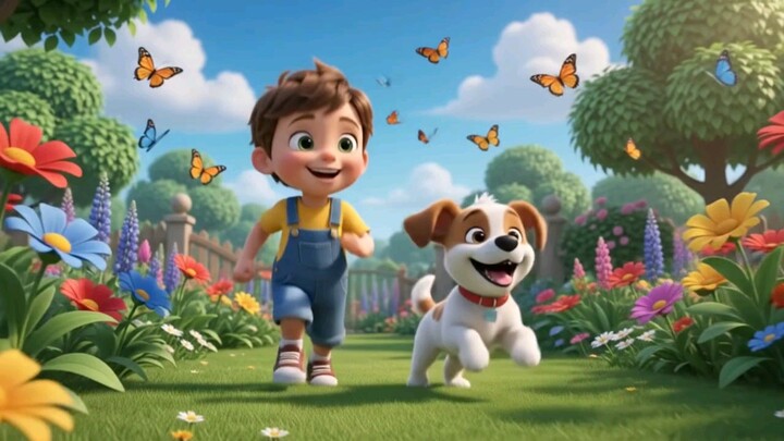 Cute Baby & Funny Puppy 😂 | Funniest Baby Dog Video | AI Animation