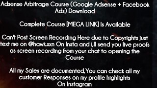 Adsense Arbitrage Course (Google Adsense + Facebook Ads) Download  course download