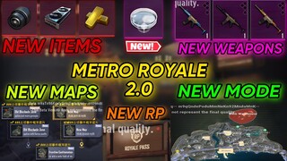 METRO ROYALE BIGGEST UPTADE EVER !!! / NEW MAPS , NEW ITEMS , NEW MODE , NEW WEAPONS AND MORE 😍🔥🔥