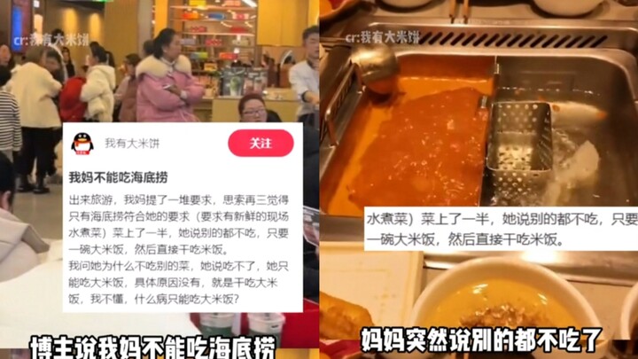 A netizen shared their travel experience with their mom: “Can’t eat this, can’t eat that… Luckily, w