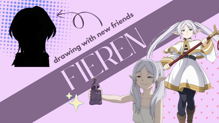 menggambar fieren bersama teman baru😱