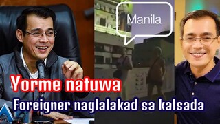 Mayor Isko iba ang tuwa ng makita ang mga foreigner sa kalsada