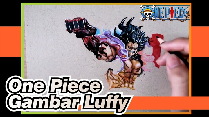 [One Piece] 
Menggambar Gear ke-4 Manusia Ular Luffy dengan Pensil Warna