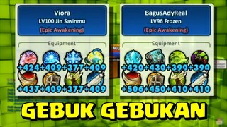 lost saga Jin sasimu vs Frozen gebuk gebukan MAX STAT