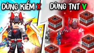 (BlockManGo)Noxuss thử thách LẤY TIỀN ĐÈ NGƯỜI dùng TNT chiến đấu khiến địch khó chịu trong BEDWARS?