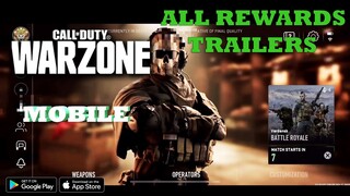 WARZONE MOBILE ALL REWARDS UNLOCK FOR ALL + GAMEPLAY TRAILER  ANDROID IOS