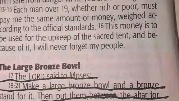 Daily Verse.           Exodus 30:17-21