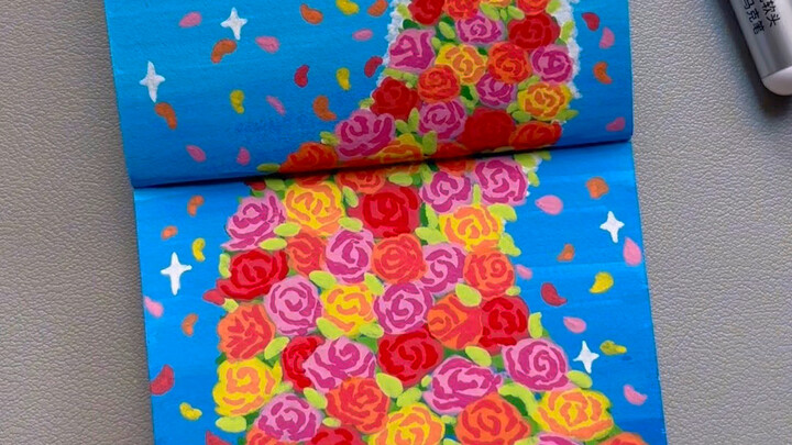 Vẽ [Bức tranh thuyền buồm lãng mạn trên biển] bằng bút marker acrylic #Vẽbằngbútmarkeracrylic #Bútma