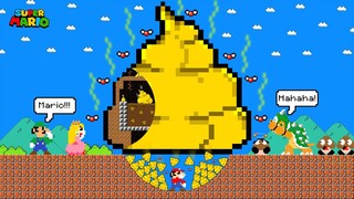 Mario vs Giant POOP maze | Game Animation