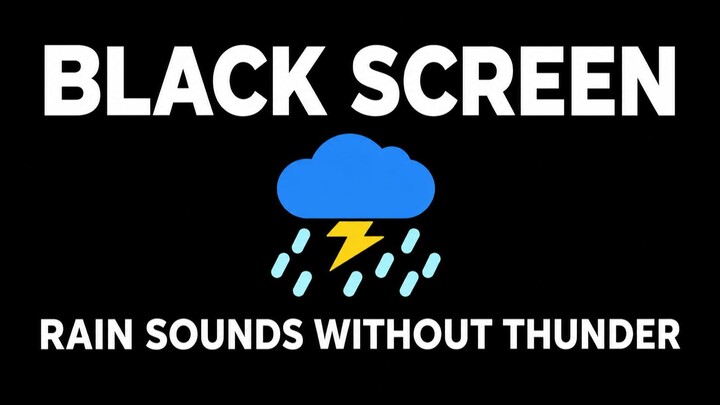 8 Hours of Rain Sounds 🌧️ | Deep Sleep & Relaxation - BLACK SCREM