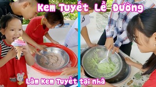 Thử Thách Làm Kem Tuyết Lề Đường Tại Nhà Kết Quả Bất Ngờ [ Trang And Vinh ]