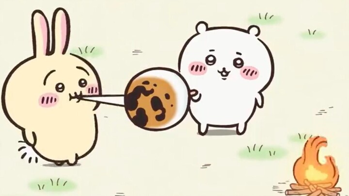 Baby Usagi is so cute when eating!