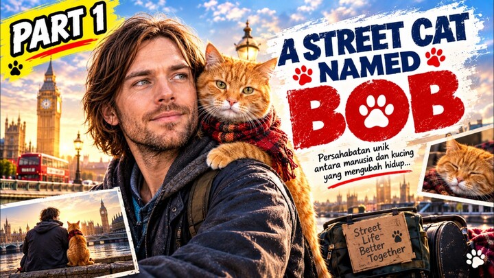 KUCING OREN YANG BISA MENYANYI. Alur Cerita A STREET CAT NAMED BOB. Part 1.