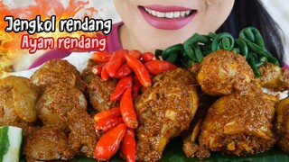 MAKAN ENAK ❗ JENGKOL RENDANG, AYAM RENDANG LALAPAN CABE RAWIT | EATING SOUNDS