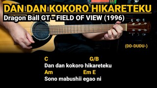 Dan Dan Kokoro Hikareteku - Dragon Ball GT (1996) Easy Guitar Chords Tutorial with Lyrics