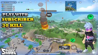 SOUTH PLAY WITH SUBSCRIBER | 4 MAN VS SQUAD 30KILL | SOUTH SAUSAGE MAN