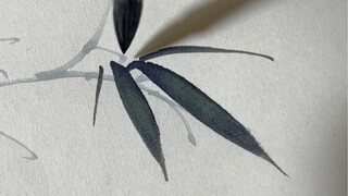 لوحة فنية من الخيزران باستخدام حبر الخيزران