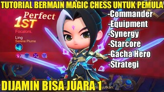 TUTORIAL BERMAIN MODE MAGIC CHESS UNTUK PEMULA! PENJELASAN COMMANDER, EQUIPMENT, DAN SISTEM GACHA