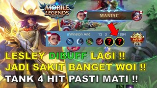 LESLEY DIBUFF LAGI JADI SAKIT BANGET GILAKK !! TANK JUGA PASTI BOCOR !! BUILD LESLEY TERSAKIT 2023