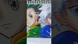 Gon and Killua drawing #art #shorts #anime #hunterxhunter #gon #killua #animeart