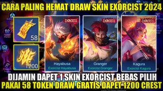 CARA HEMAT DRAW SKIN EXORCIST (HAYABUSA GRANGER) 2024! PAKAI TOKEN DRAW GRATIS 2 RONDE DAPET 1 SKIN