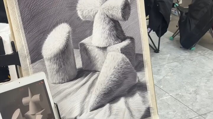 What a talent—can even create something new with a plaster cast!