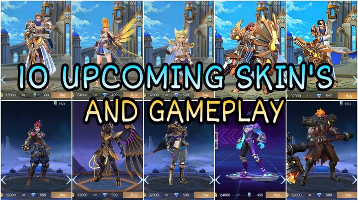 UPCOMING 10 NEW SKIN GAMEPLAY • MOBILE LEGEND 10 NEW SKIN GAMEPLAY • LIGHTBORN SQUAD MLBB •