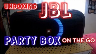 unboxing JBL Party BOX ON THE GO