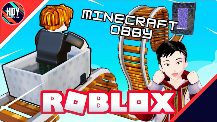 LEWATI RINTANGAN MINECRAFT PAKAI GEROBAK - ROBLOX INDONESIA