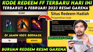 KODE REDEEM FREE FIRE TERBARU 4 FEBRUARI 2023 HARI INI