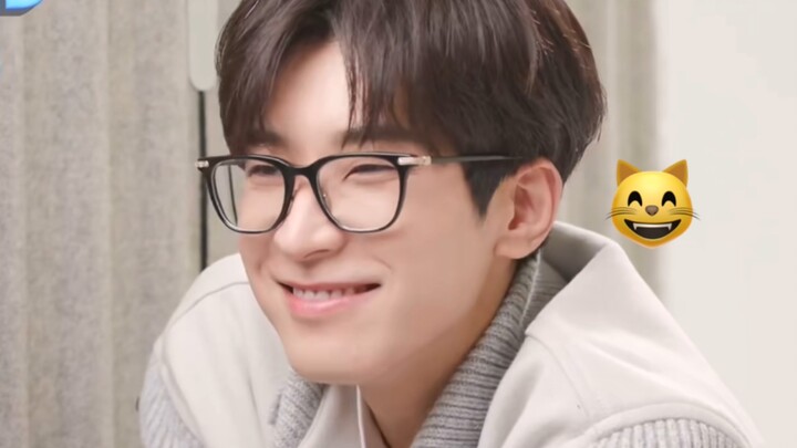 [All Wonwoo]: Hey! Keep it down! The reason why Tiantian turned Wonwoo into a spiky-haired cat