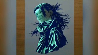 Gambar Suguru Geto Glow Art