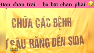 Đau chân trái - bó bột chân phải 🤣