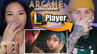 League Player & Girlfriend Watches Arcane Ep 1