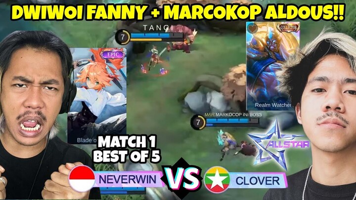 DWI WOI FANNY + MARKOCOP ALDOUS??? GRAND FINAL 515 TIM INDO VS TIM MYANMAR MATCH 1 BO 5!!