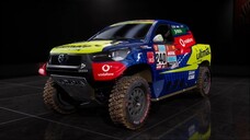 Car Toyota GR Hilux IMA in Dakar Desert Rally. Toyota overdrive