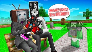 R.I.P MIKEY? TRAGEDY in the FAMILY TV WOMAN and SPEAKER MAN in Minecraft - Maizen