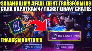 SUDAH RILIS!!! CARA DAPATKAN 47 TICKET DRAW GRATIS EVENT MLBB X TRANSFORMERS! 4 STAGE