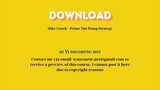 [GET] Mike Cooch – Prime The Pump Strategy