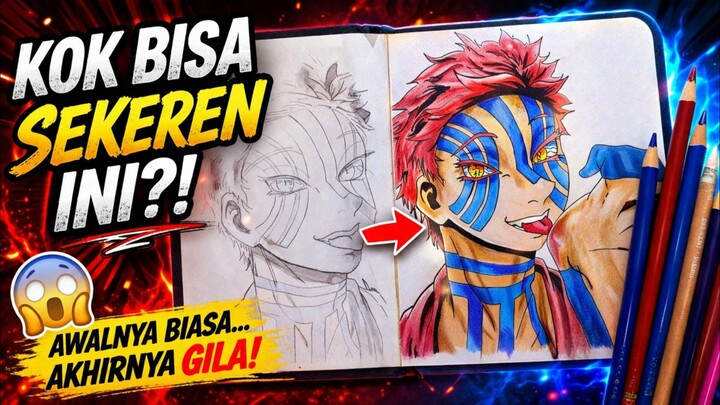 Cara gambar Akaza untuk pemula (step by step)”