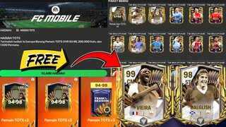 LOGIN HARI INI DAPET HADIAH GRATIS PEMAIN TOTS OVR TINGGI! WAKTUNYA EXCHANGE BRUTAL TOTS FC MOBILE!