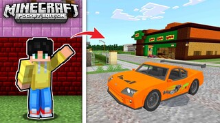 KINUHA NAMIN ang FAST AND FURIOUS CAR SUPRA sa UWU CITY sa Minecraft PE