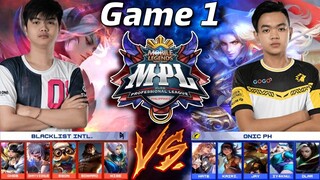 BLCK vs ONIC [Game 1 best of 3] | MPL-PH S7 Week 7 Day 3 | MLBB