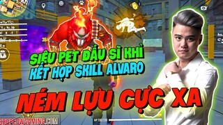 Free Fire: Siêu Pet Đấu Sĩ Khỉ Kết Hợp Skill Alvaro Ném Lựu Đạn Xa  Như Bắn Phóng Lựu Quá Bá Đạo