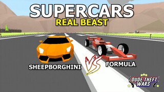 Dude Theft Wars | SHEEPBORGHINI VS FORMULA (REAL BEAST)