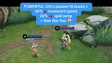 Cici’s powerful passive + new war axe. Too overpowered!