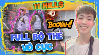 [Free Fire] Thông Gaming Mang Full Bộ Thẻ Vô Cực Mùa Mới Bắn Cực Gắt 11 Kill